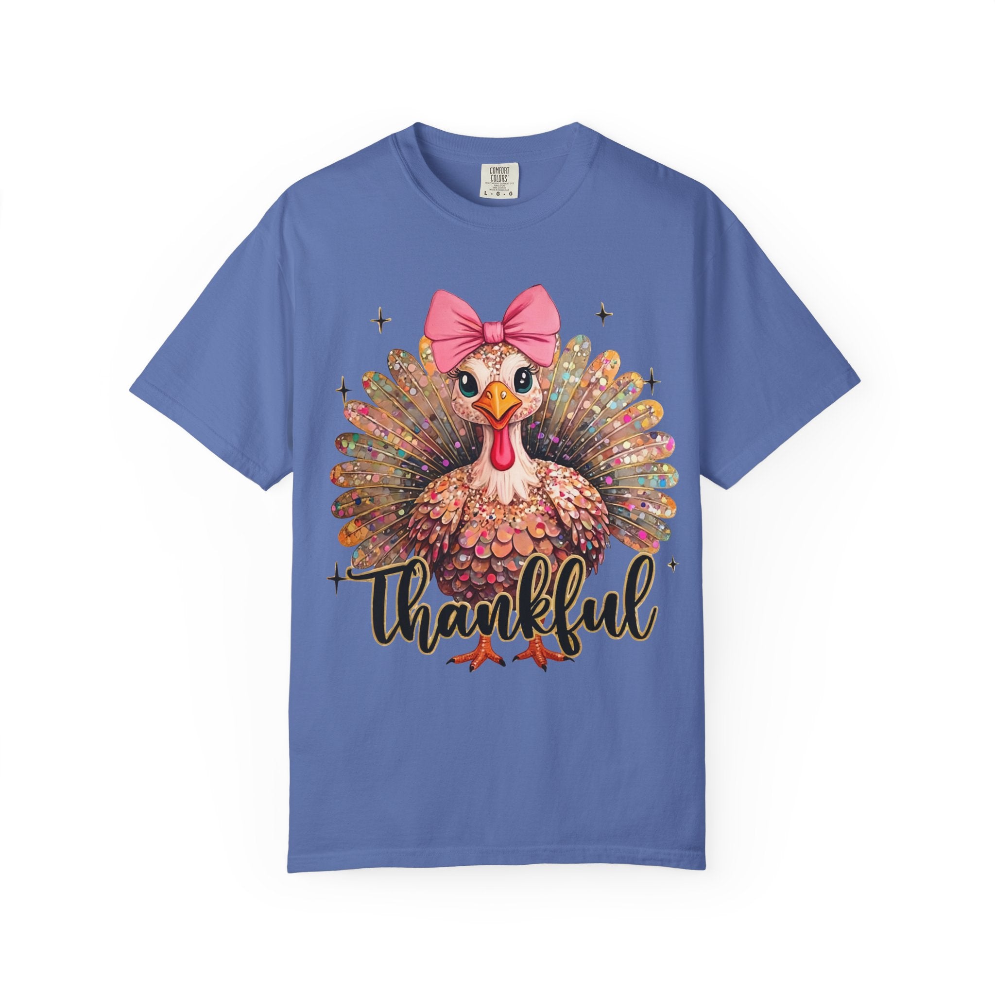 Turkey Glitter T-Shirt – Cute Thanksgiving Shirt | Unisex Fall Tee