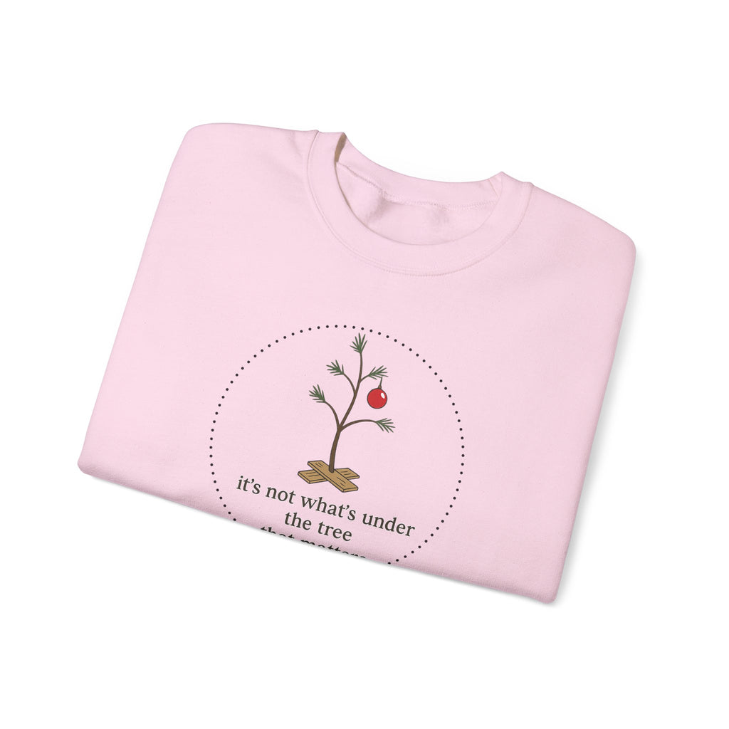 Christmas Tree Quote Sweatshirt – Minimal Holiday Crewneck