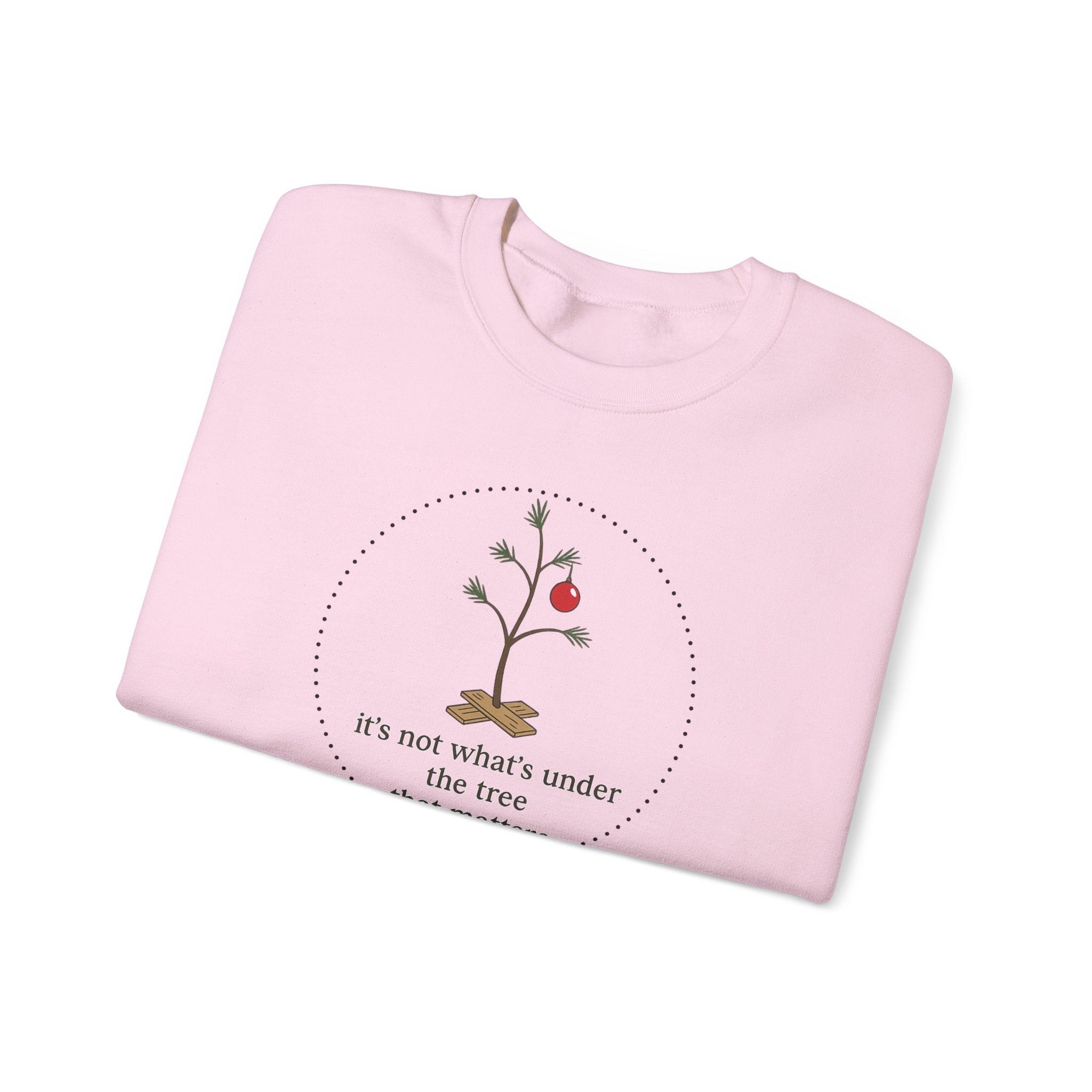 Christmas Tree Quote Sweatshirt – Minimal Holiday Crewneck