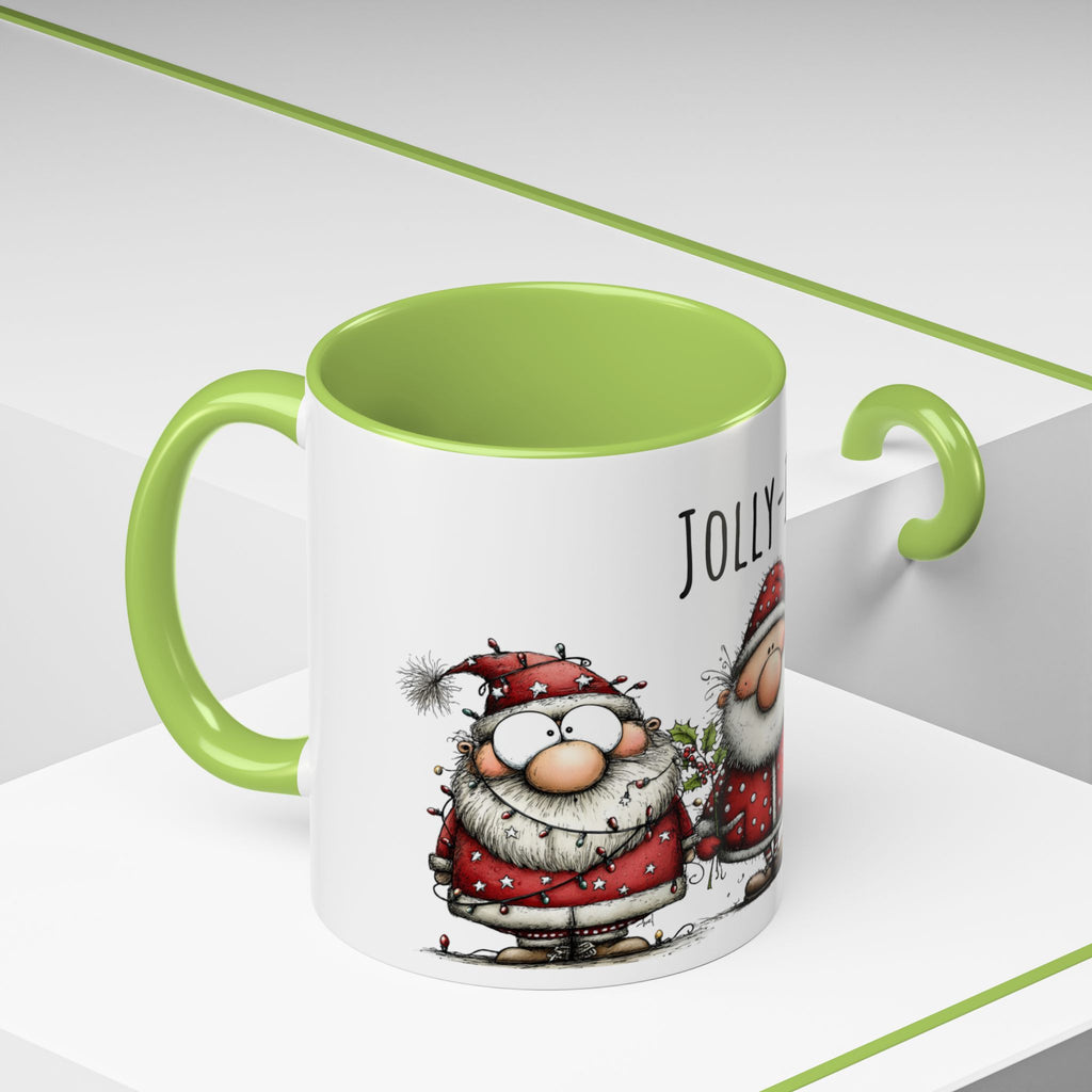 Jolly-Ish Coffee Mug - Festive Holiday Drinkware, Christmas Gift, Santa Decor, Fun Coffee Cup, Winter Cheer Mug
