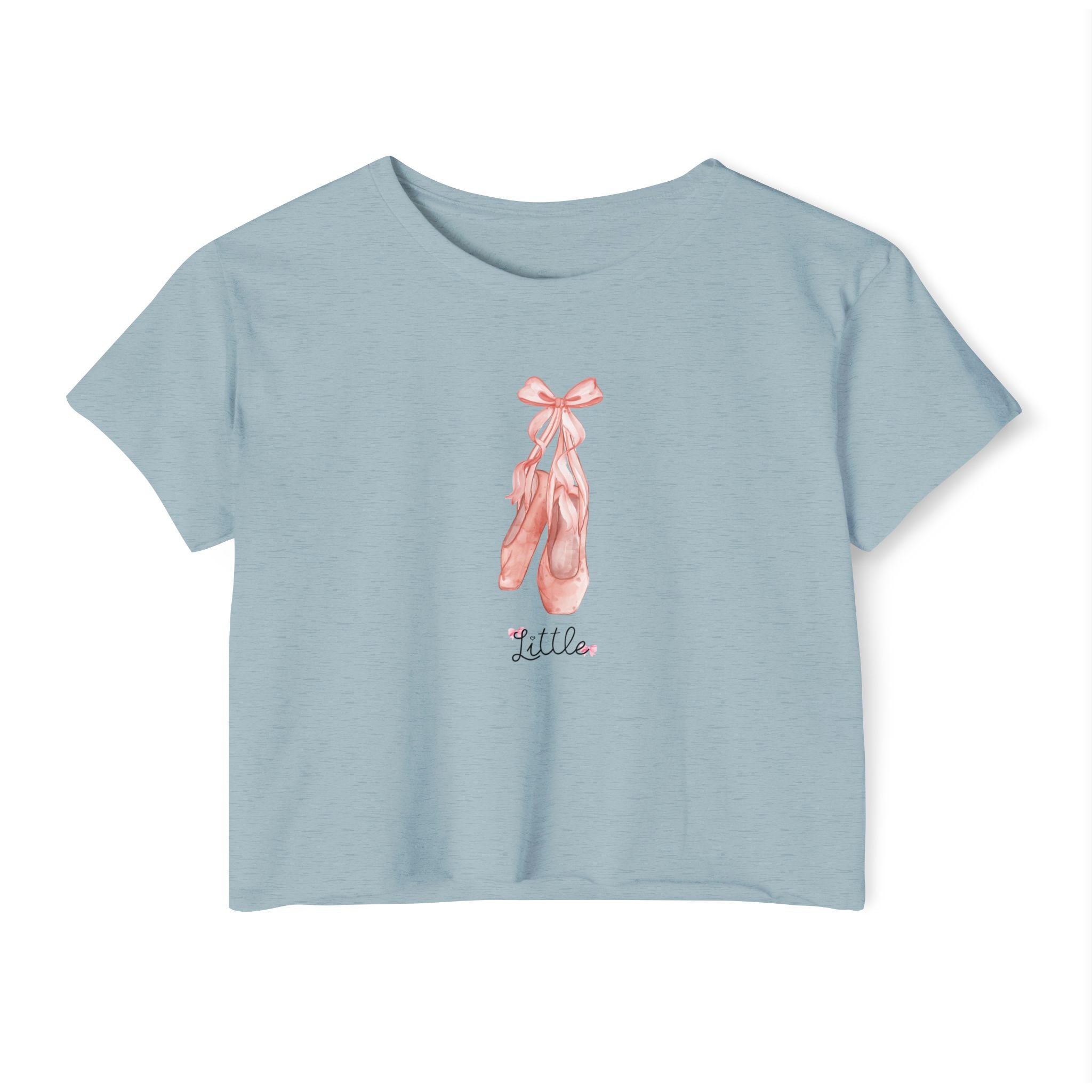 Sorority Little Sister Crop Top|Pink Bow Big Little Reveal Shirt for Sorority Fam