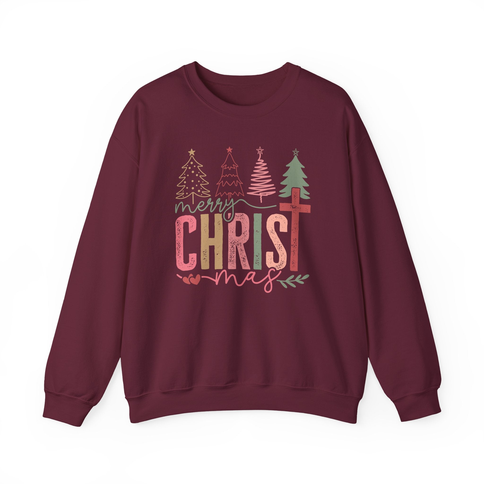 Merry CHRISTmas Sweatshirt – Christian Christmas Sweater for Women, Faith-Based Holiday Pullover