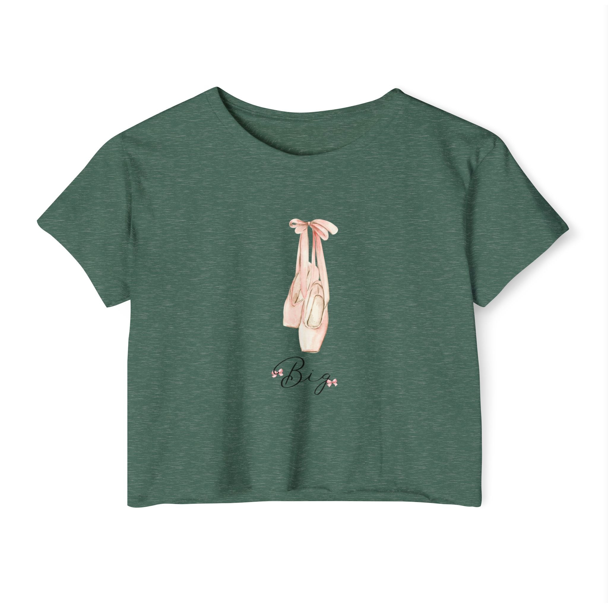Big Sister Sorority Crop Top | Cute Ballet-Inspired Shirt for Sorority Bigs | Dance & Festival Style Top