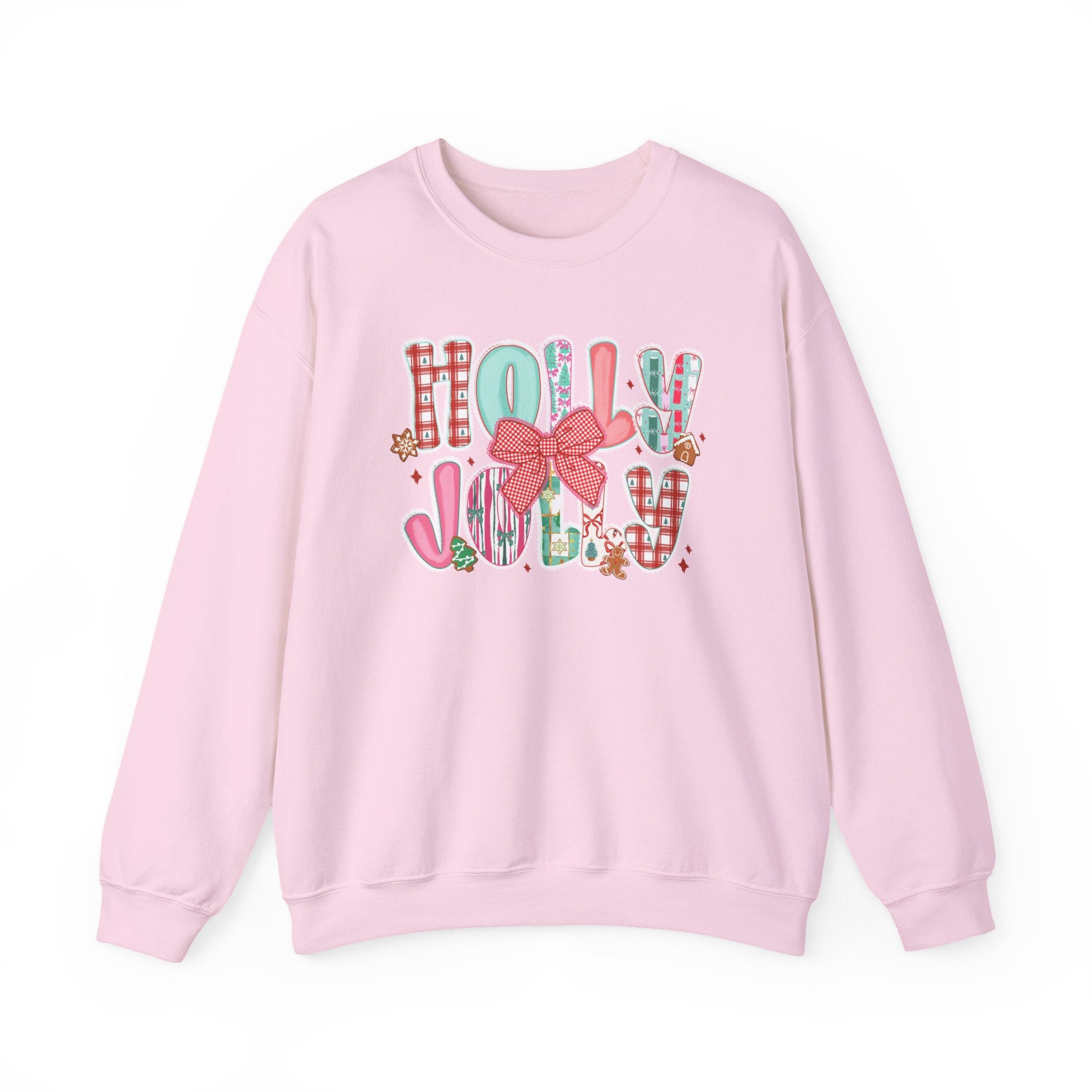 Holly Jolly Christmas Sweatshirt| Cute Retro Holiday Pullover for Women