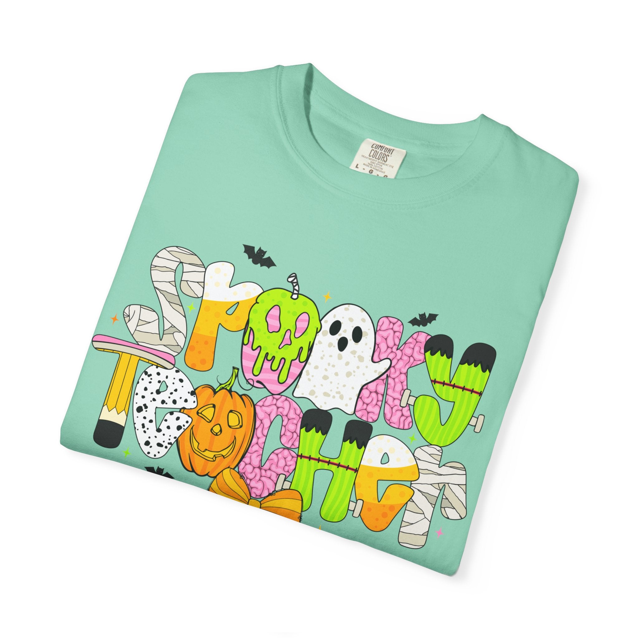 Spooky Teacher Shirt, Funny Halloween Teacher TShirt, Fall Graphic Tee, Halloween Teacher Gift, Cute October School Shirt
