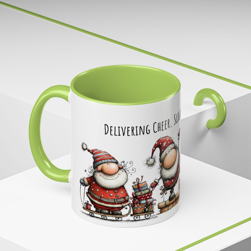 Delivering Cheer Santa Mug | Funny Holiday Coffee Cup