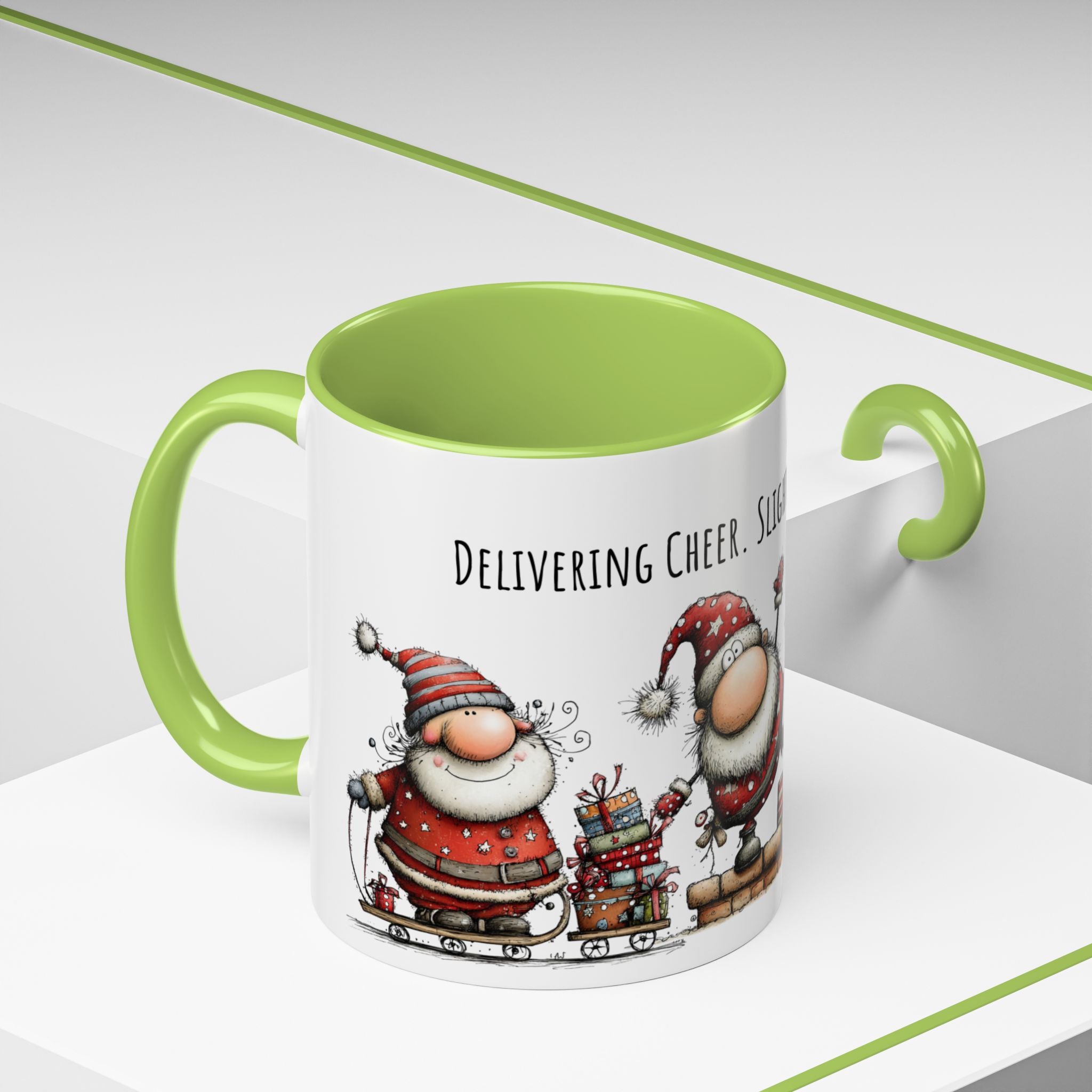 Delivering Cheer Santa Mug | Funny Holiday Coffee Cup