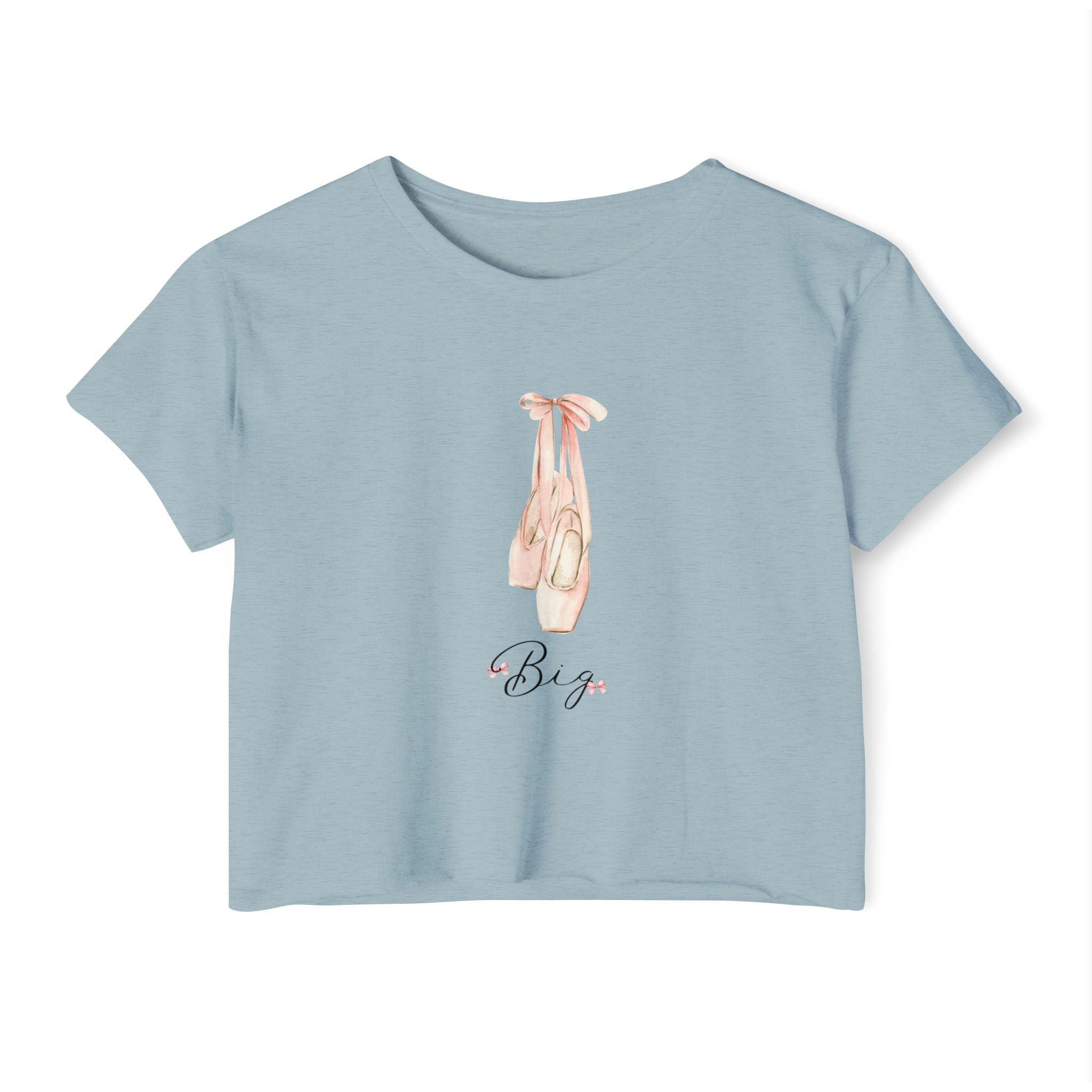 Big Sister Sorority Crop Top | Cute Ballet-Inspired Shirt for Sorority Bigs | Dance & Festival Style Top