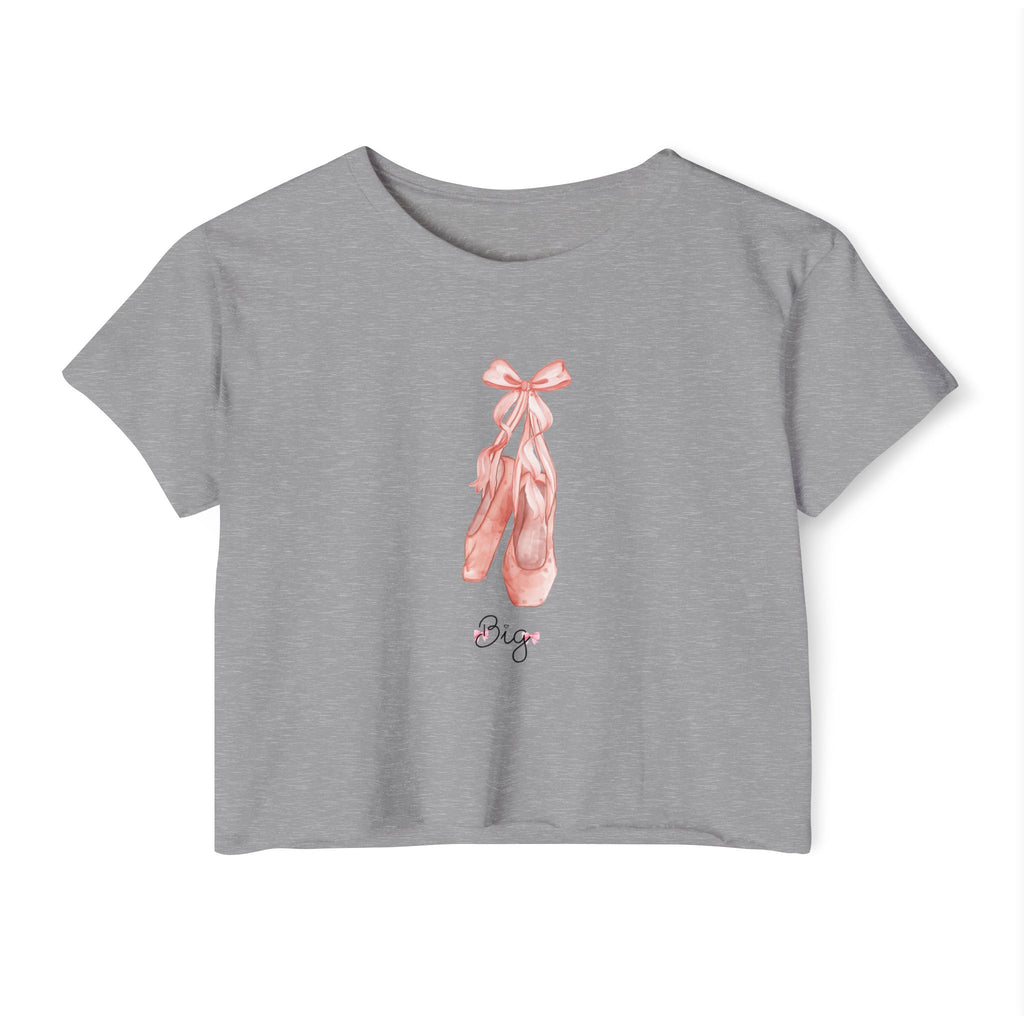Sorority Big Sister Crop Top – Pink Bow Big Little Reveal Shirt for Sorority Fam