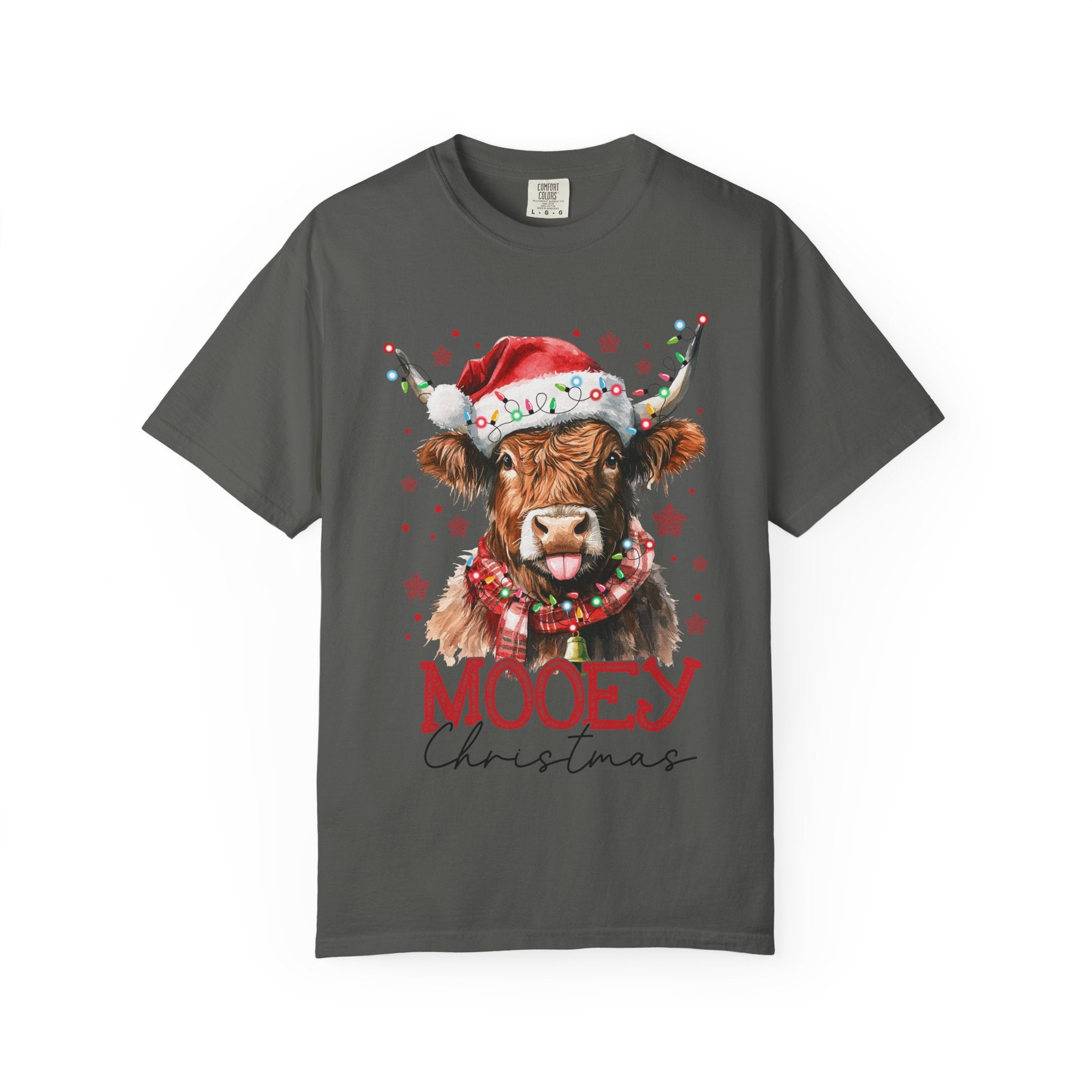 Mooey Christmas Highland Cow Sweatshirt | Funny Holiday Farm Animal Sweater, Cute Christmas Pullover for Women