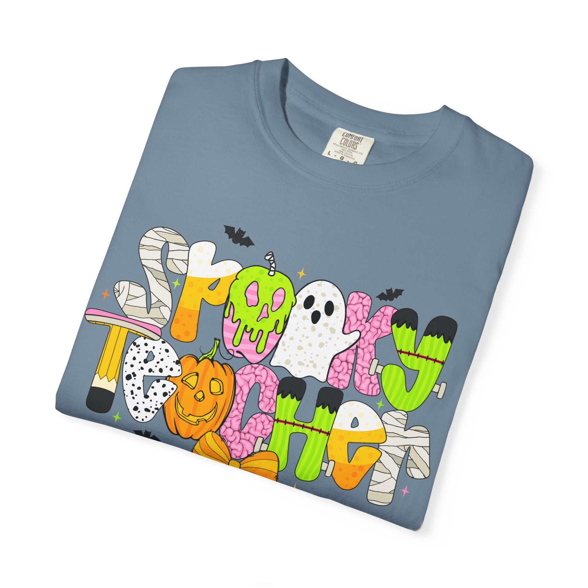 Spooky Teacher Shirt, Funny Halloween Teacher TShirt, Fall Graphic Tee, Halloween Teacher Gift, Cute October School Shirt