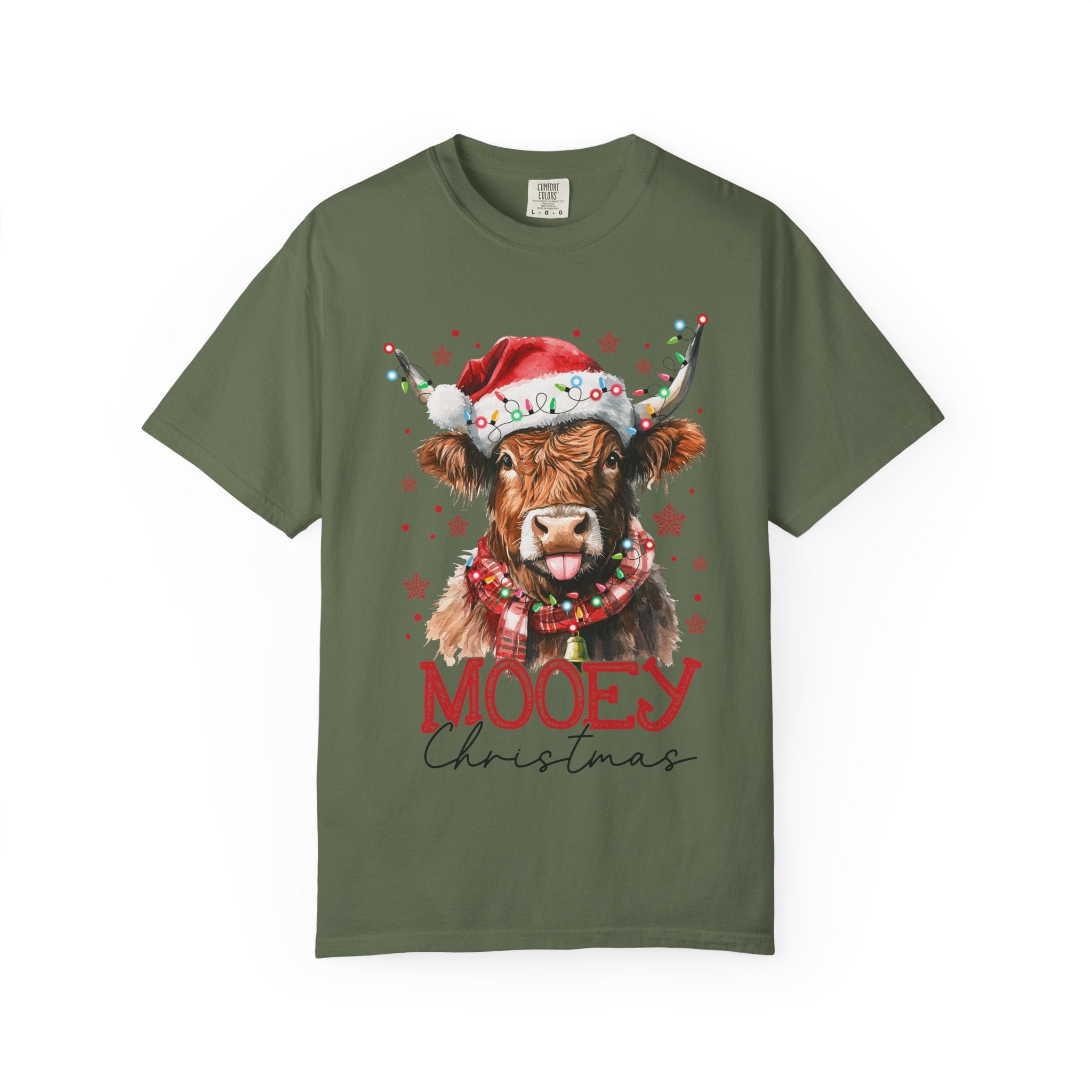 Mooey Christmas Highland Cow Sweatshirt | Funny Holiday Farm Animal Sweater, Cute Christmas Pullover for Women
