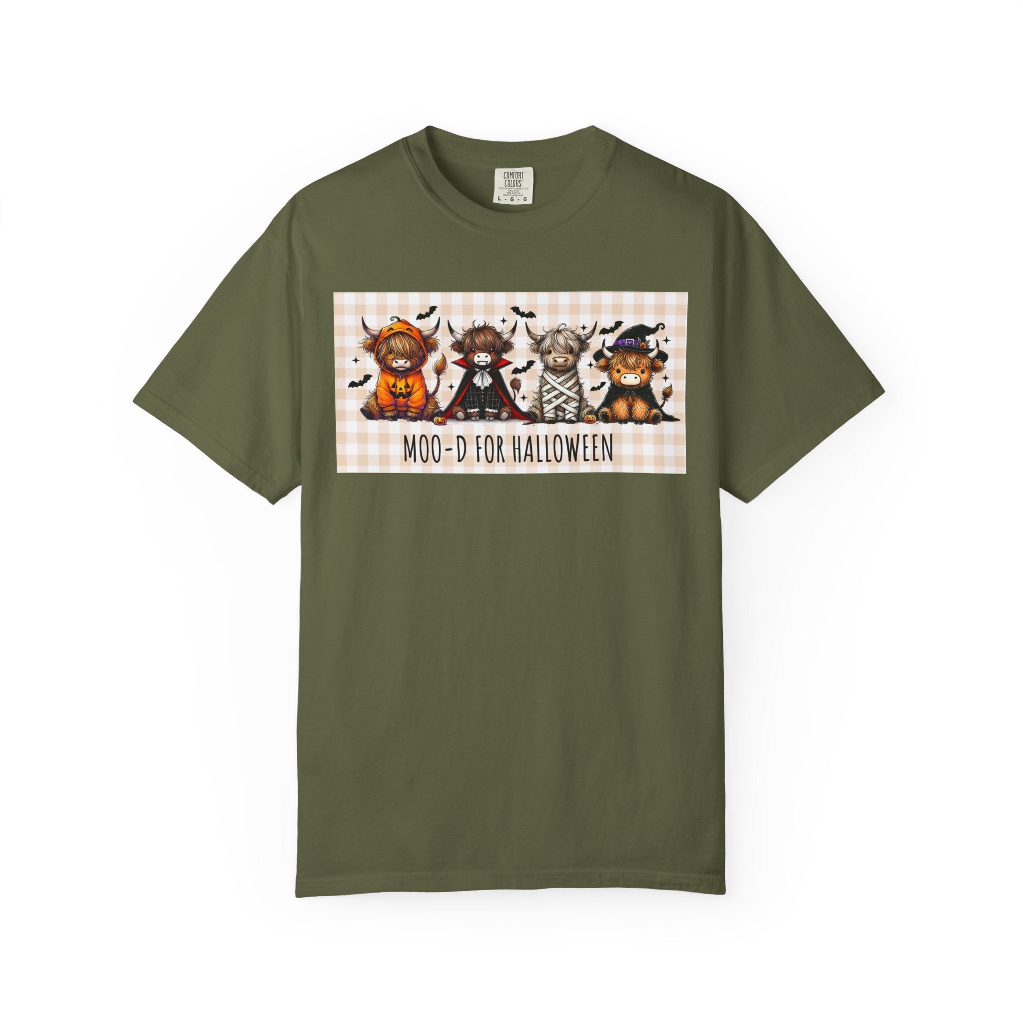 Moo-d for Halloween | Cute Highland Cow Graphic Tee