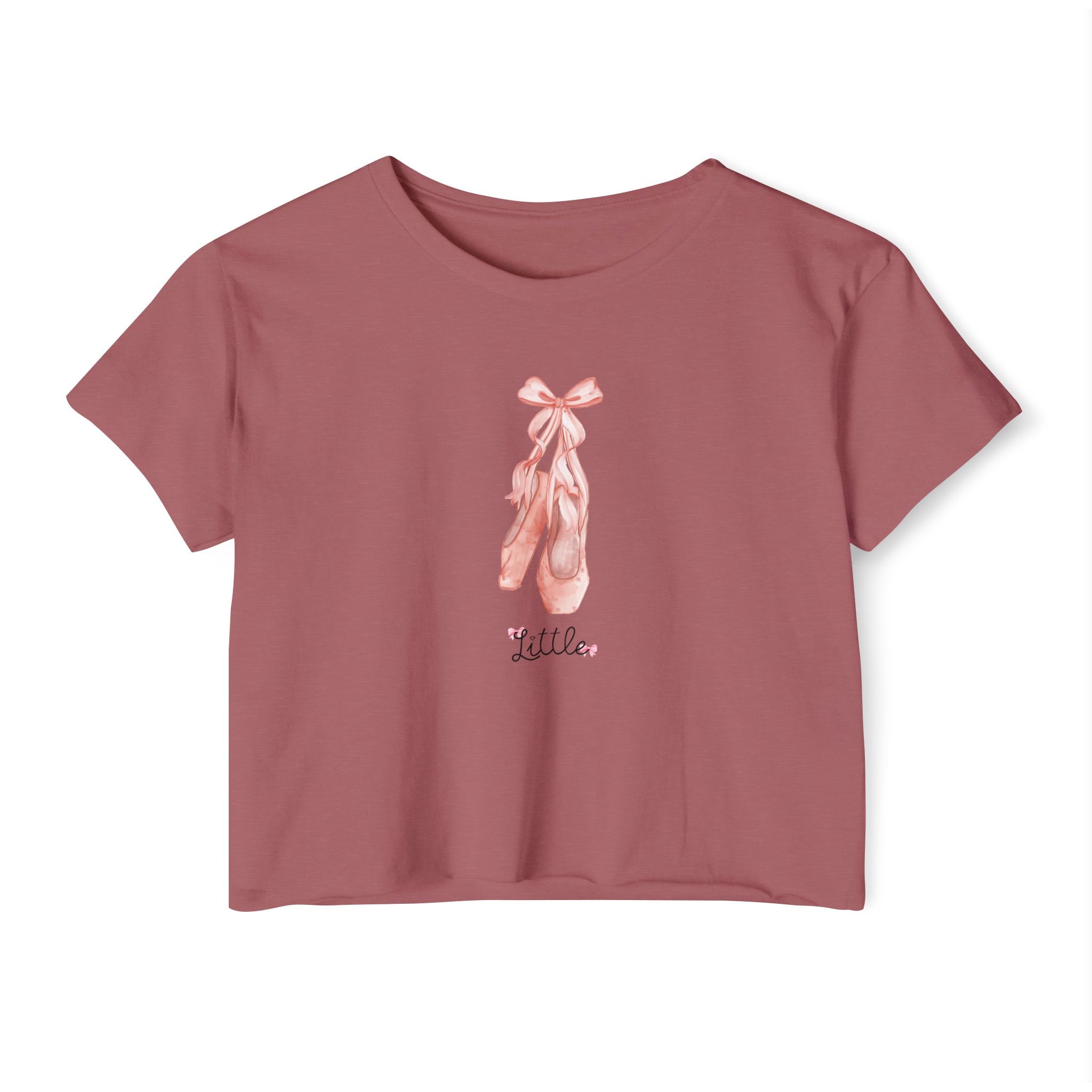 Sorority Little Sister Crop Top|Pink Bow Big Little Reveal Shirt for Sorority Fam