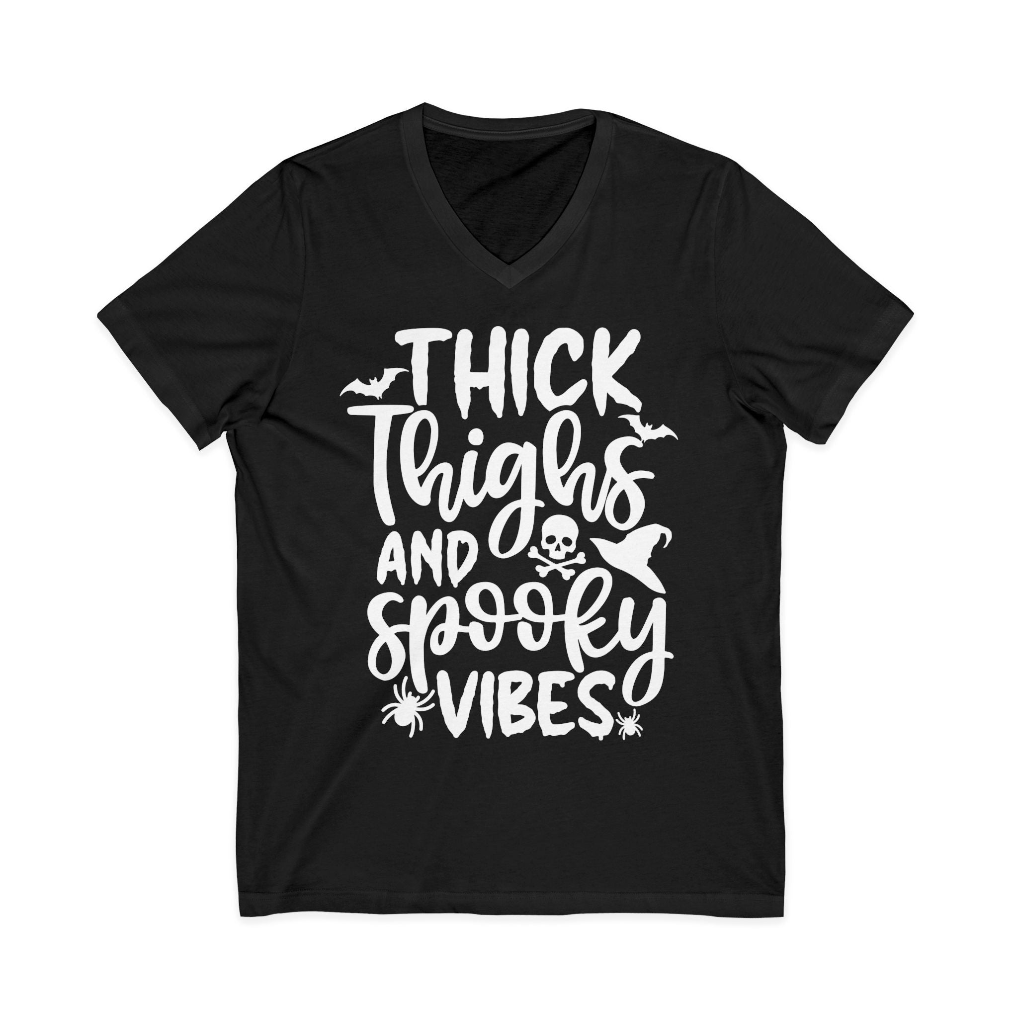 Thick Thighs & Spooky Vibes Shirt – Funny Halloween Tee