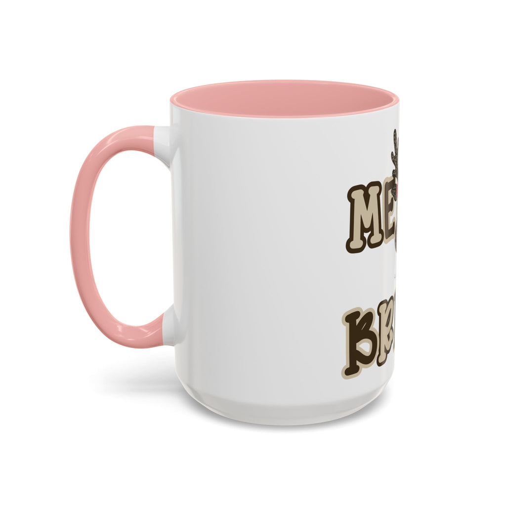 Merry & Bright Reindeer Mug | Leopard Print Christmas Coffee Cup | Holiday Gift for Her | Cute Christmas Mug | Glitter Reindeer Mug