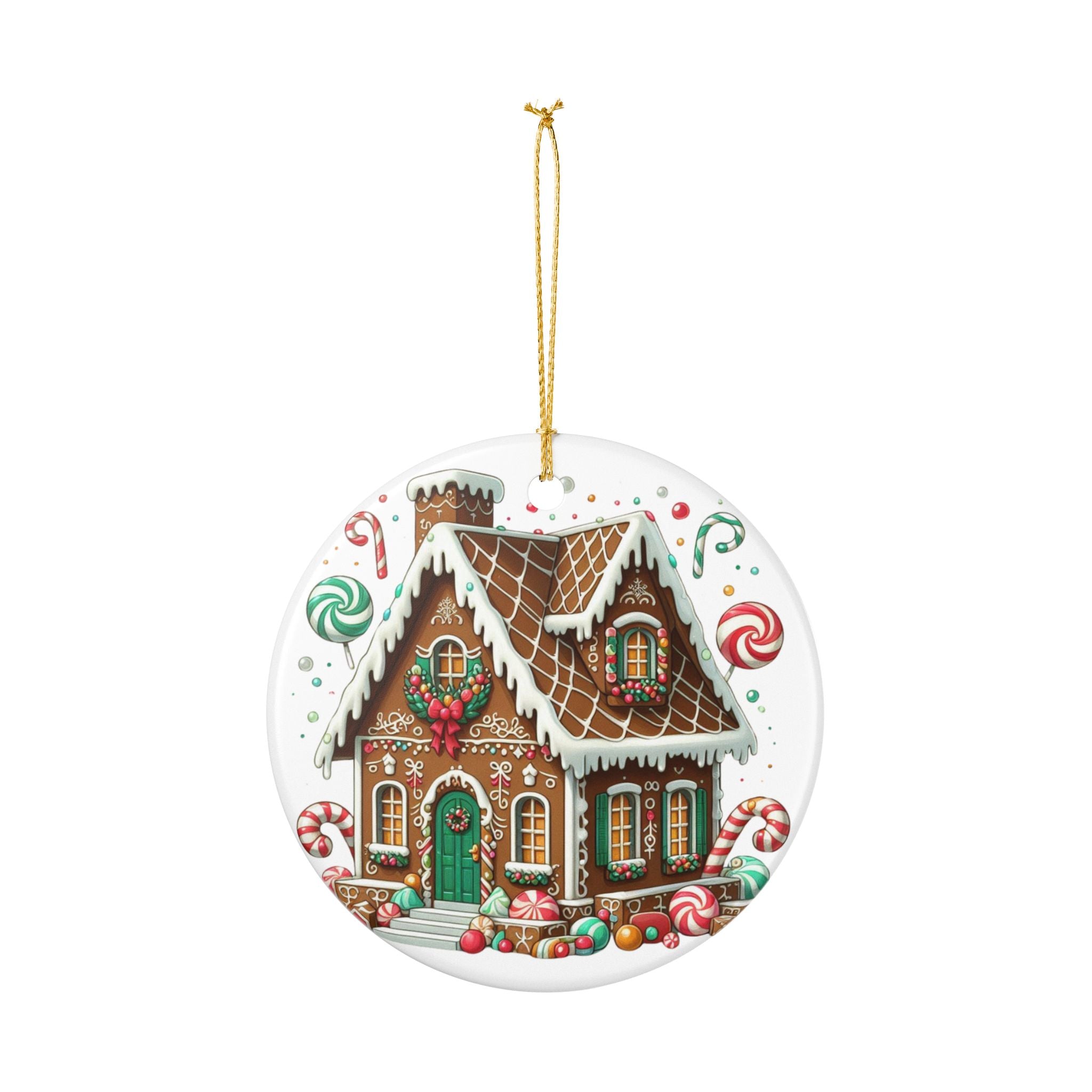 Gingerbread House Christmas Ornament – Candyland Holiday Decor