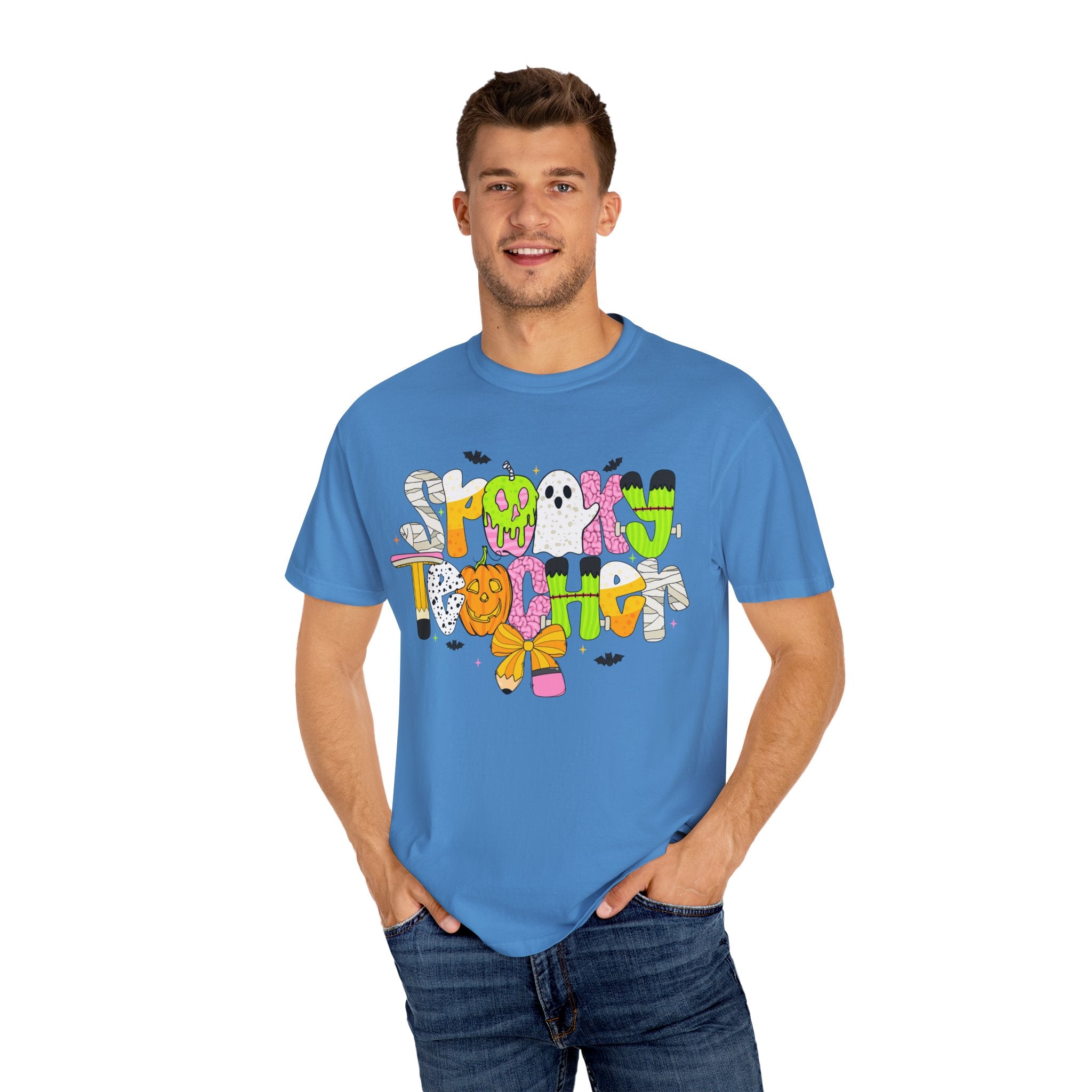 Spooky Teacher Shirt, Funny Halloween Teacher TShirt, Fall Graphic Tee, Halloween Teacher Gift, Cute October School Shirt