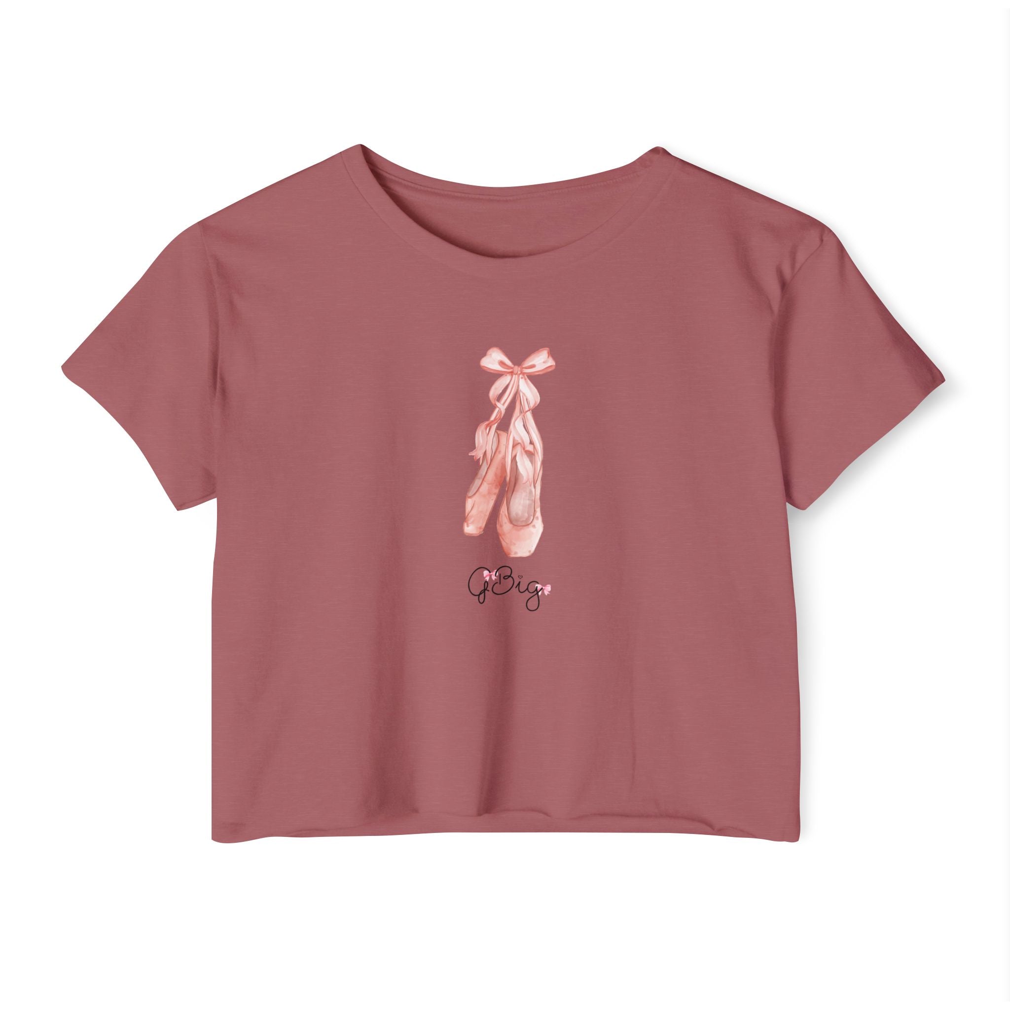 Sorority GBig Crop Top – Pink Bow Grand Big Sister Shirt for Sorority Fam Reveal