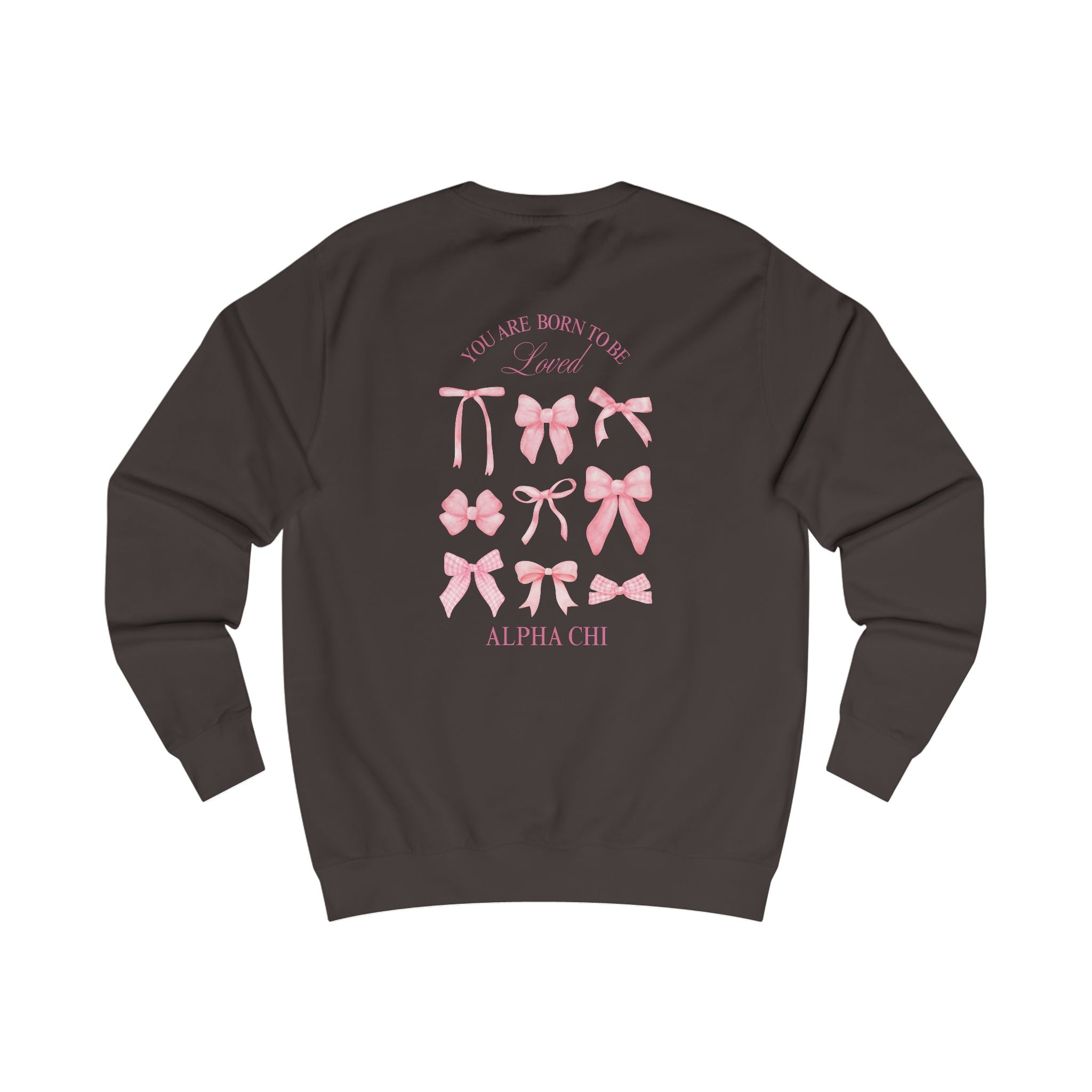 Alpha Chi Apparel | Born to be Loved Bow Crewneck Sweatshirt