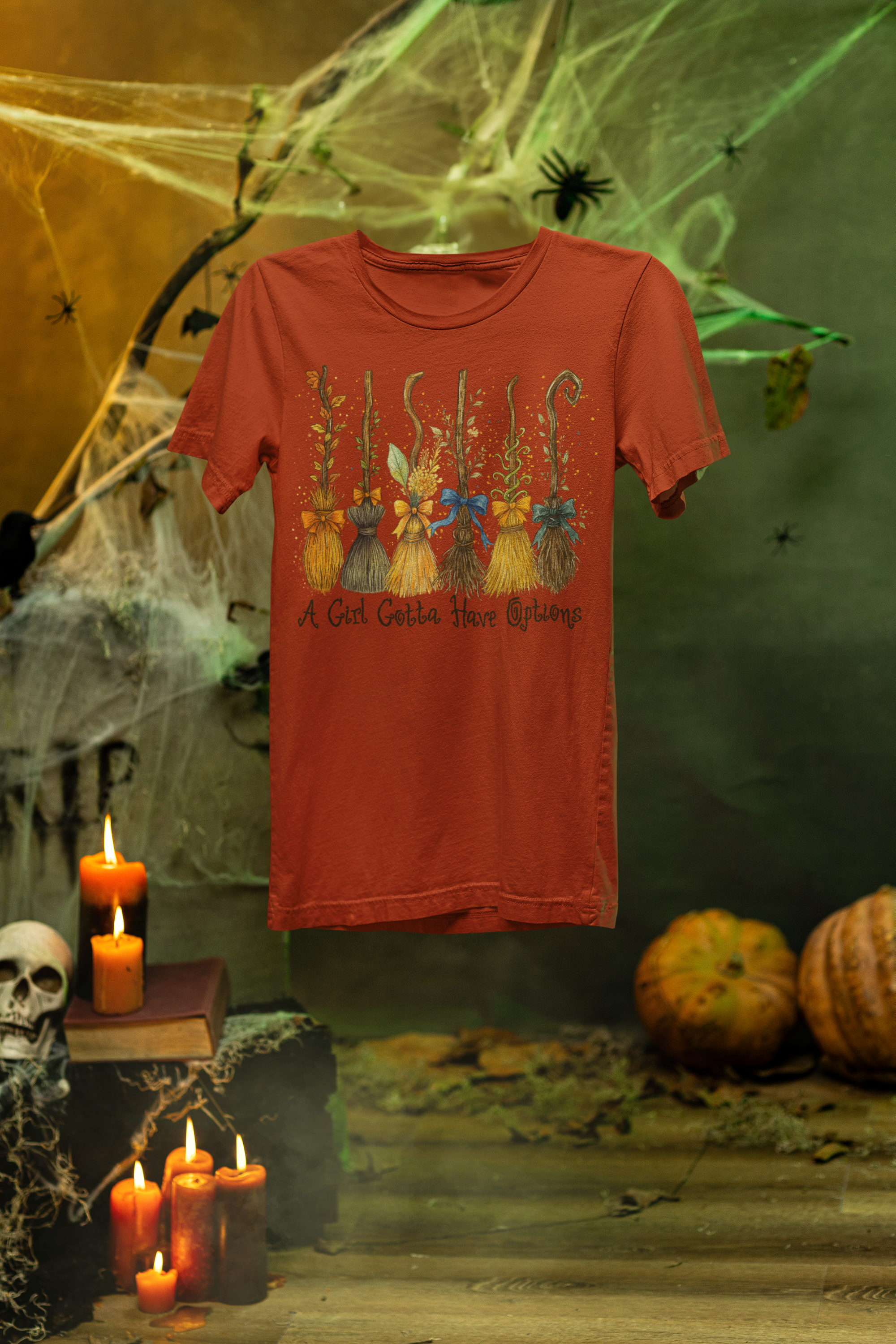 A Girl Gotta Have Options Witch Shirt – Funny Halloween Tee
