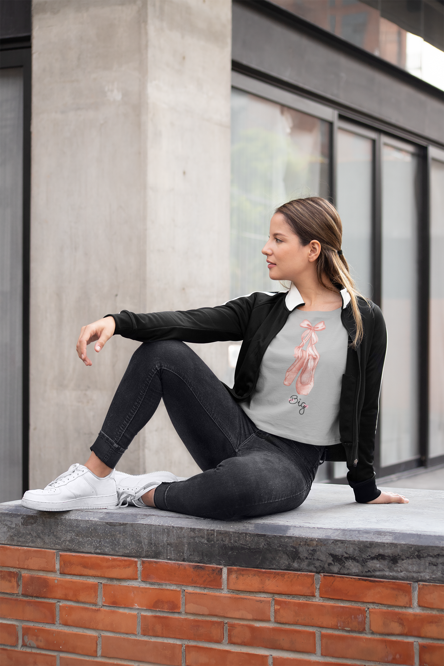 Sorority Big Sister Crop Top – Pink Bow Big Little Reveal Shirt for Sorority Fam