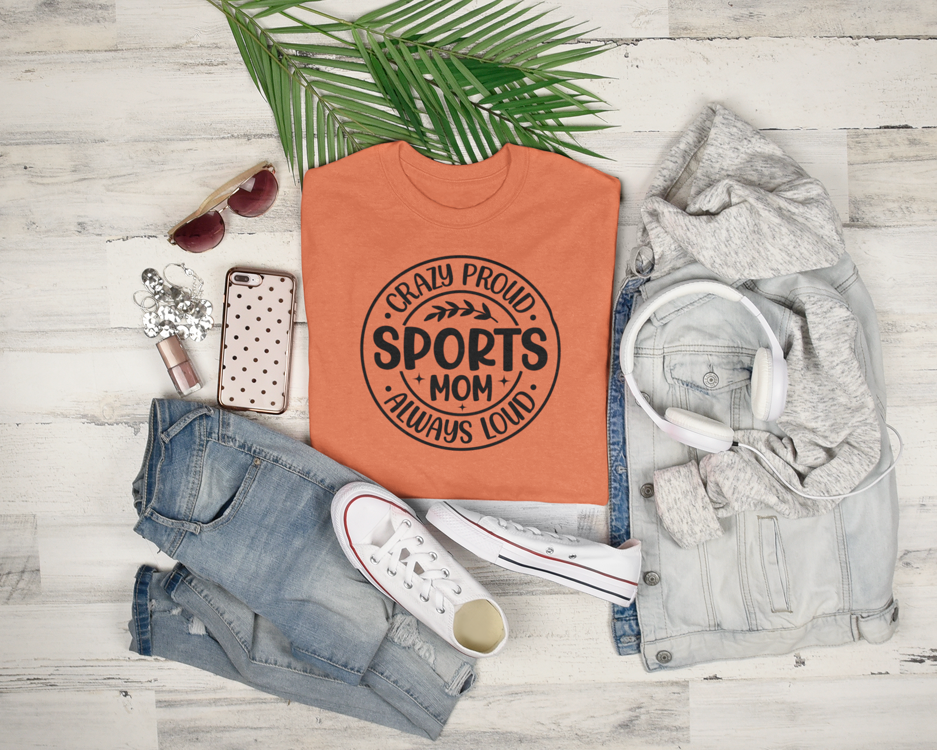 Crazy Proud Sports Mom T-Shirt – Always Loud Graphic Tee for Game Day Fans