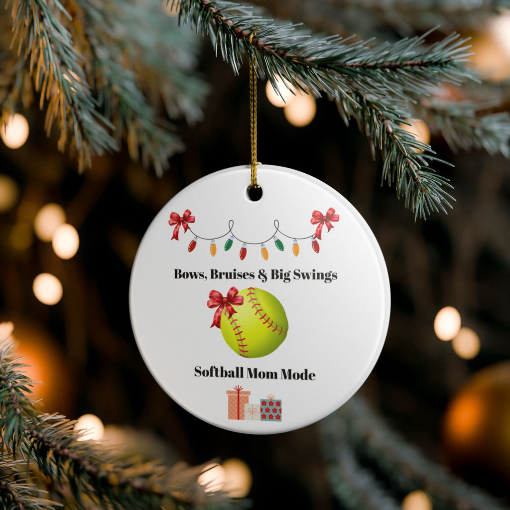 Softball Mama Ornament – Christmas Tree Decoration for Sports Moms