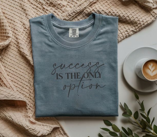 Success Is the Only Option Shirt – Motivational Comfort Tee