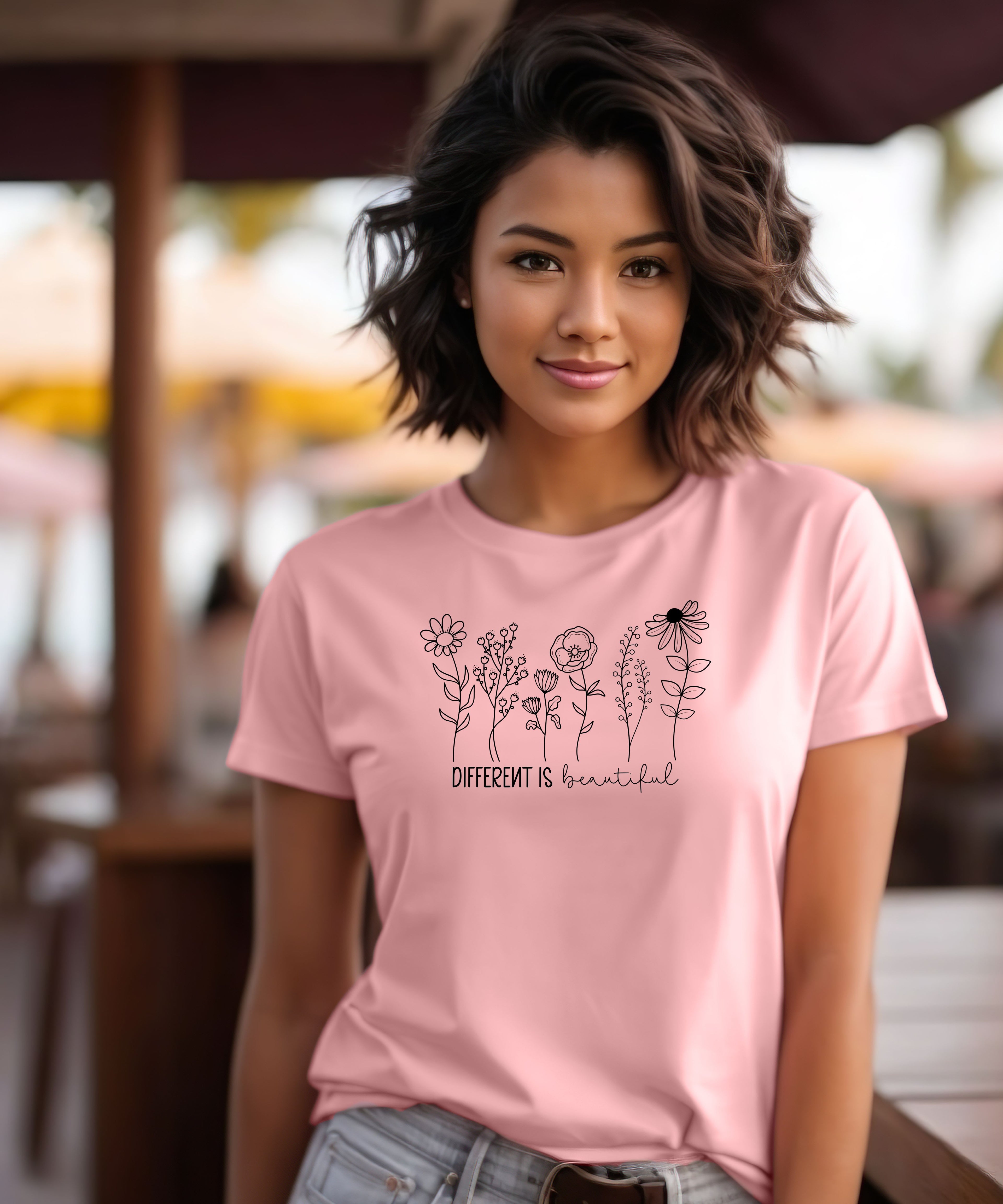 Different Is Beautiful Wildflower Shirt – Embrace Uniqueness Tee