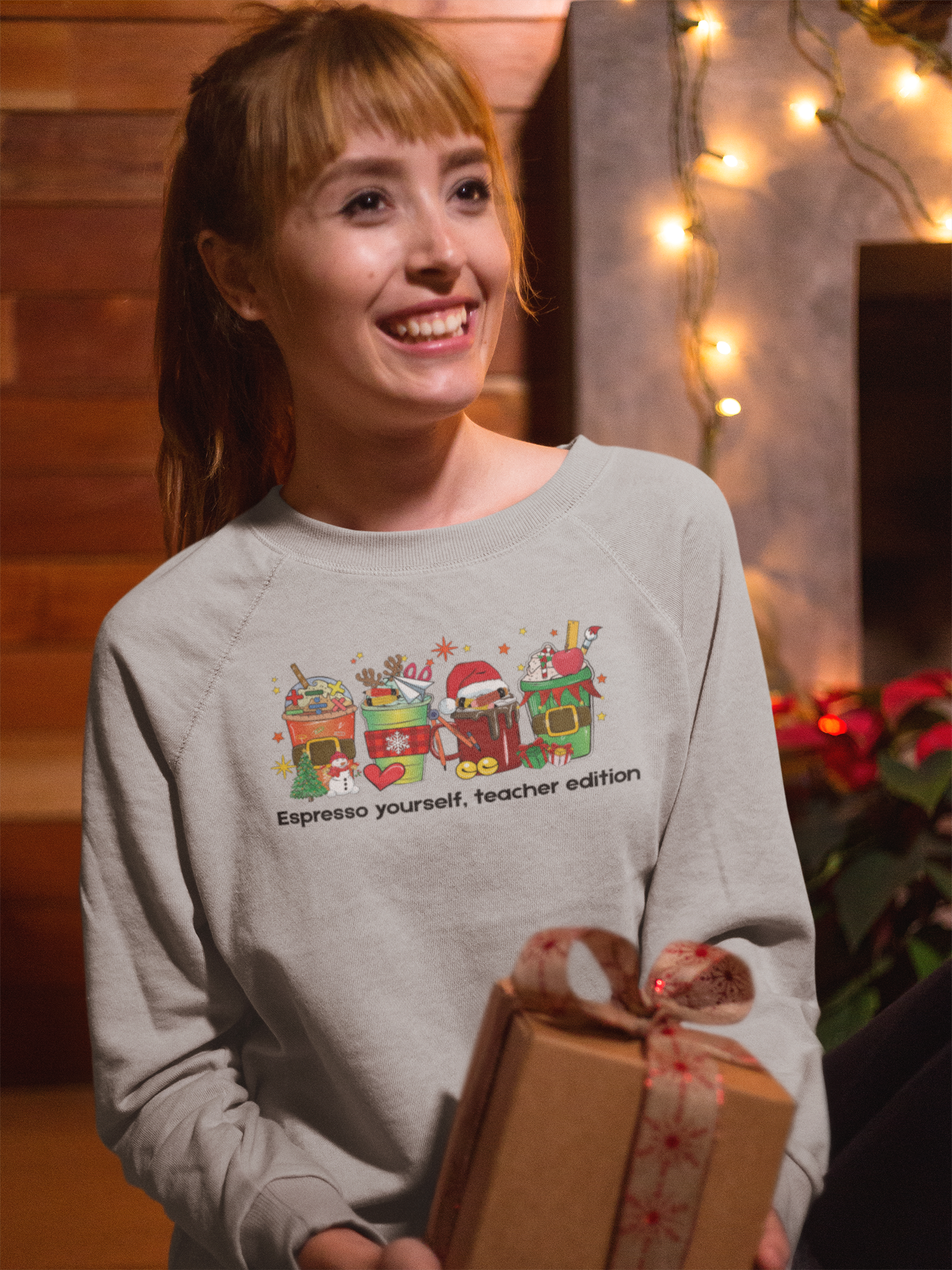 Espresso Yourself Teacher Sweatshirt – Funny Christmas Gift for Teachers