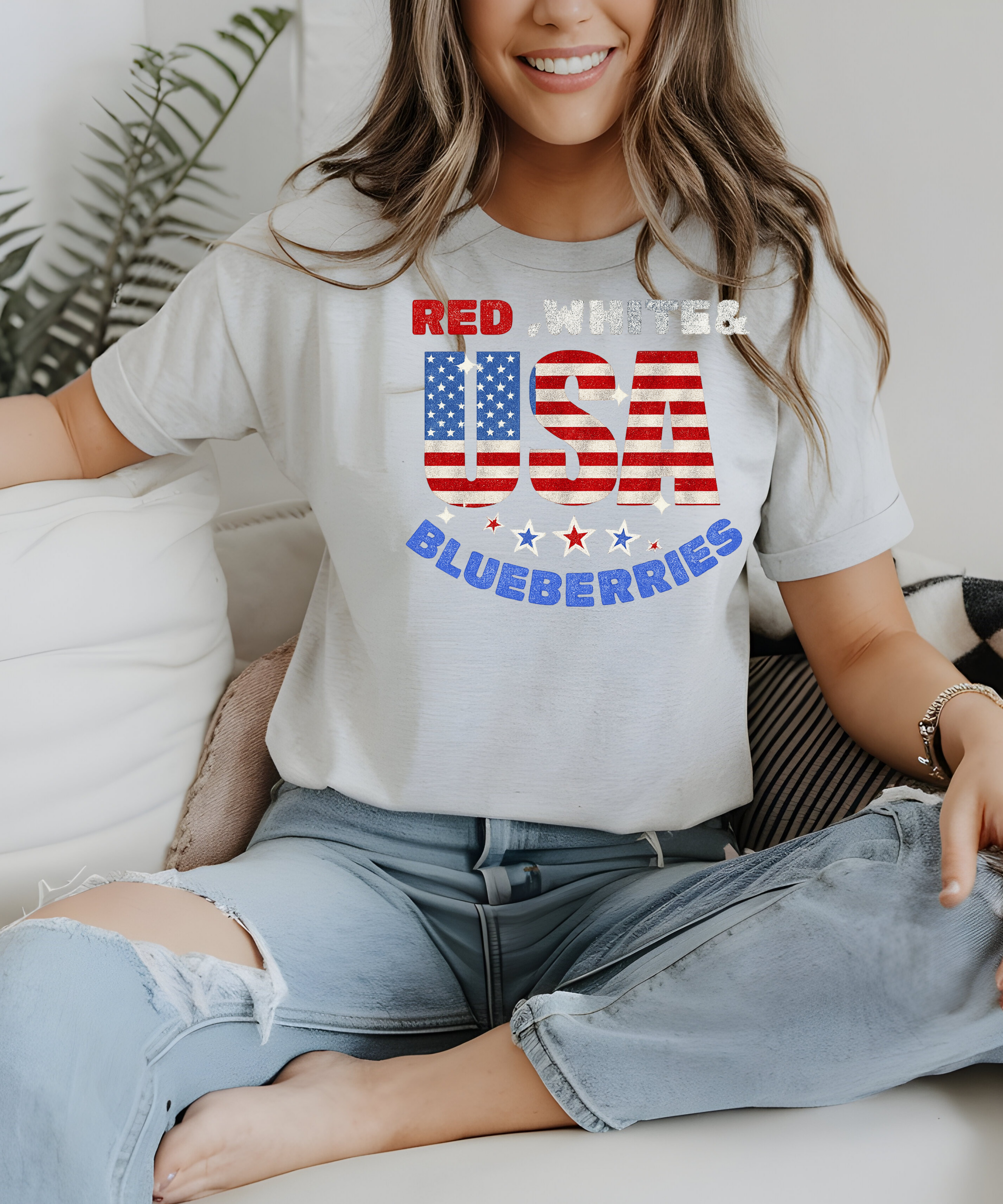 Red, White & Blueberries USA Shirt – Patriotic Memorial Tee – Charlie Kirk Tribute