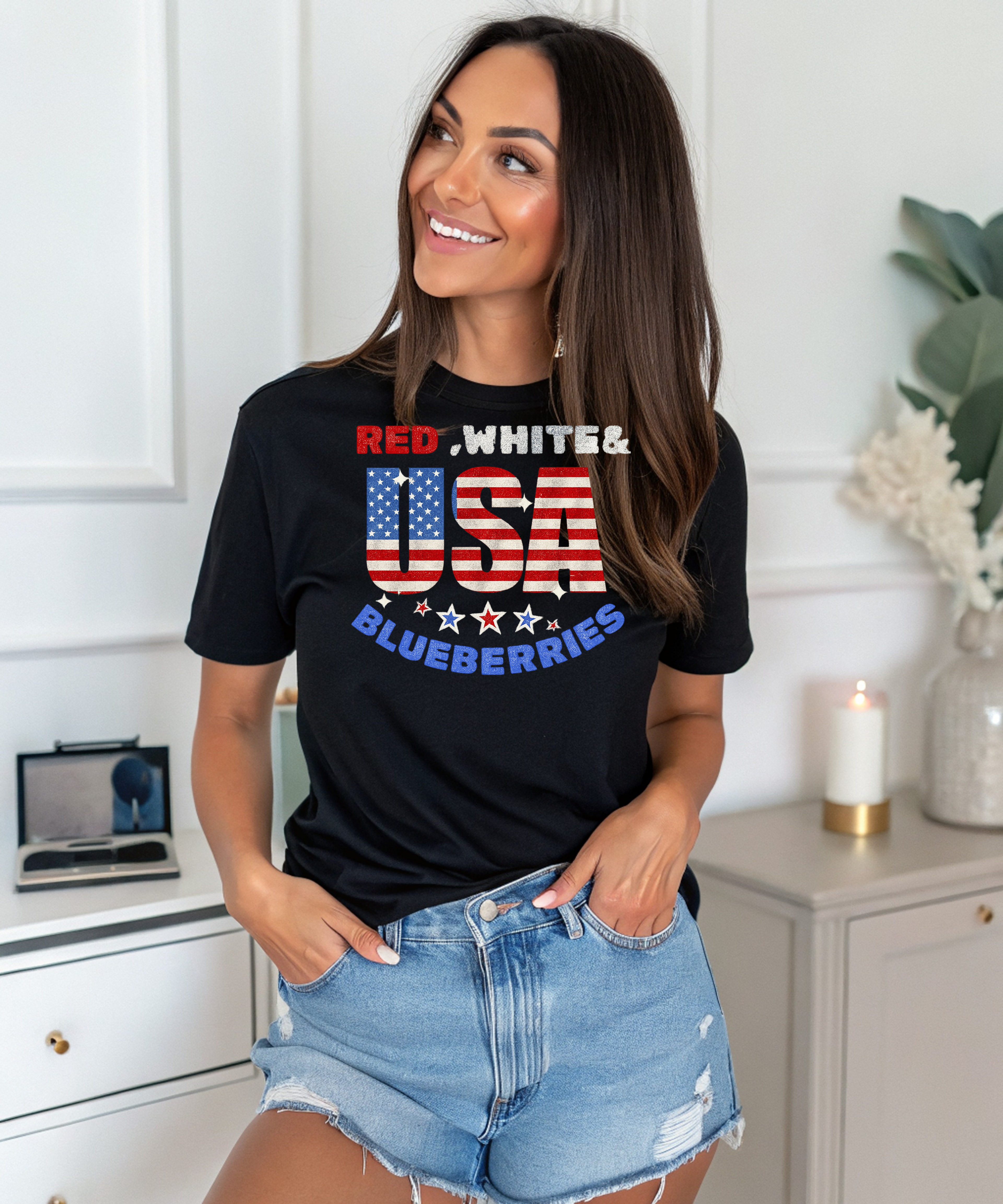 Red, White & Blueberries USA Shirt – Patriotic Memorial Tee – Charlie Kirk Tribute